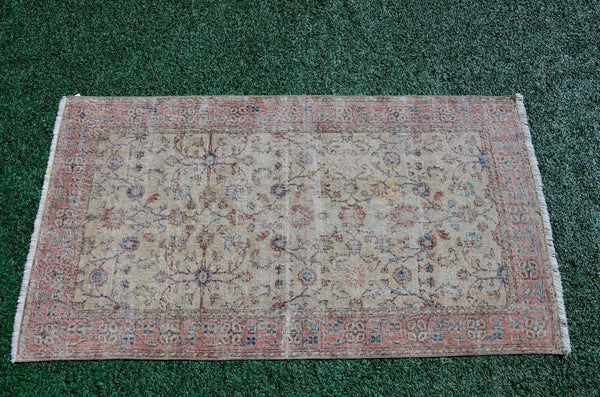 Turkish Handmade Vintage Anatolian rug for home decor, area rug, oushak rug boho rug bedroom rug kitchen rug  bathroom rug kilim, rugs 4x9, 666173