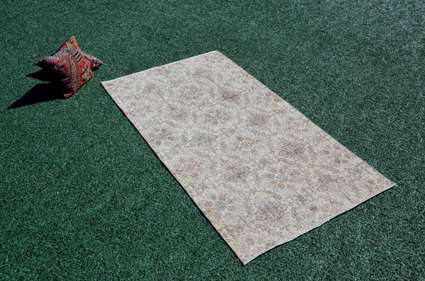 Natural oushak Turkish rug for home decor, Vintage rug, area rug boho rug bedroom rug kitchen rug bathroom rug kilim rug  handmade, rugs 4x7, 666180