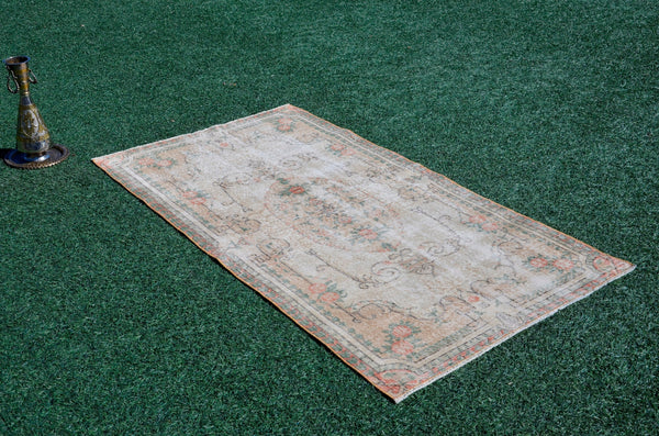 Unique Vintage Turkish Anatolian rug for home decor, area rug, oushak rug boho rug bedroom rug kitchen rug  bathroom rug kilim, rugs 4x6, 666181