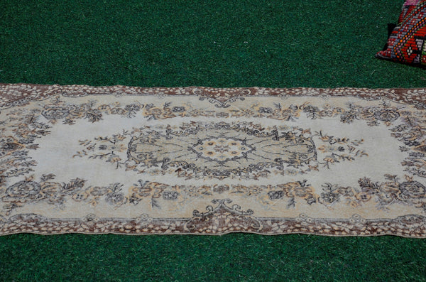 Turkish Handmade Vintage Anatolian rug for home decor, area rug, oushak rug boho rug bedroom rug kitchen rug  bathroom rug kilim, rugs 4x9, 666185