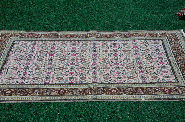Vintage Handmade Turkish Anatolian rug for home decor, area rug, oushak rug boho rug bedroom rug kitchen rug bathroom rug kilim, rugs 4x6, 666188