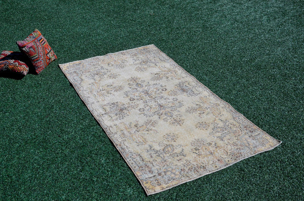 Handknotted Turkish rug for home decor, Vintage rug, area rug boho rug bedroom rug kitchen rug bathroom rug kilim handmade, rugs 4x9, 666189