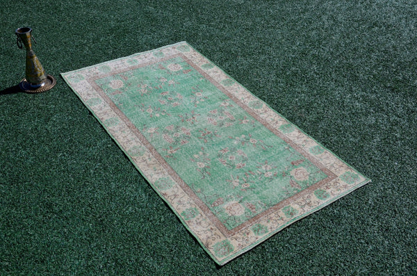 Turkish Handmade Vintage Anatolian rug for home decor, area rug, oushak rug boho rug bedroom rug kitchen rug  bathroom rug kilim, rugs 4x7, 666197