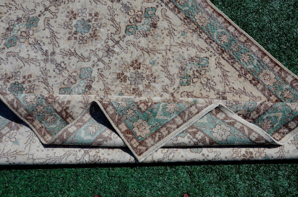 Unique Turkish large Vintage rug for home decor, oversize rug, area rug oushak rug boho rug bedroom kitchen rug  kilim rug, rugs 5x8, 666042