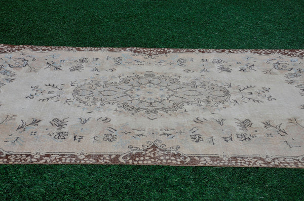 Hand knotted Turkish large Vintage rug for home decor, oversize rug, area rug oushak rug boho bedroom rug kitchen rug  kilim rug, rugs 6x9, 666053