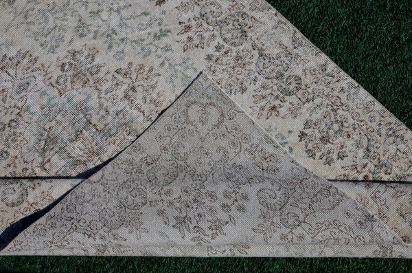 Natural Turkish large Vintage rug for home decor, oversize rug, area rug oushak rug boho rug bedroom rug kitchen rug  kilim rug, rugs 6x8, 666060