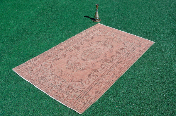 Natural Turkish large Vintage rug for home decor, oversize rug, area rug oushak rug boho rug bedroom rug kitchen rug  kilim rug, rugs 5x8, 666061
