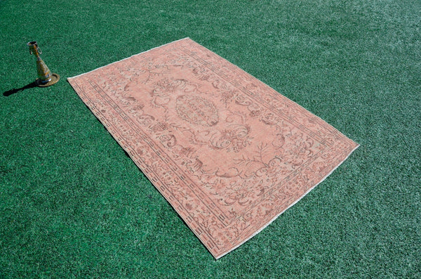 Natural Turkish large Vintage rug for home decor, oversize rug, area rug oushak rug boho rug bedroom rug kitchen rug  kilim rug, rugs 5x8, 666061