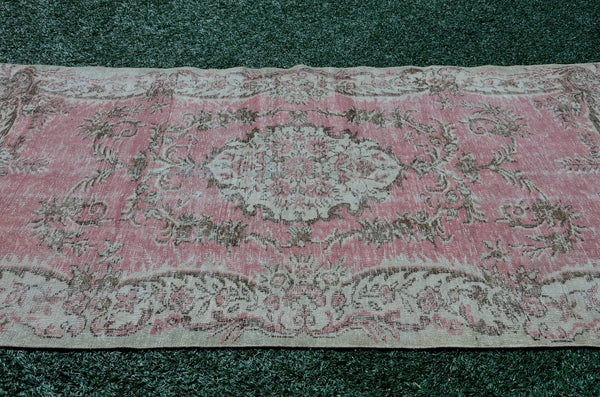 Natural Turkish large Vintage rug for home decor, oversize rug, area rug oushak rug boho rug bedroom rug kitchen rug  kilim rug, rugs 7x10, 666064