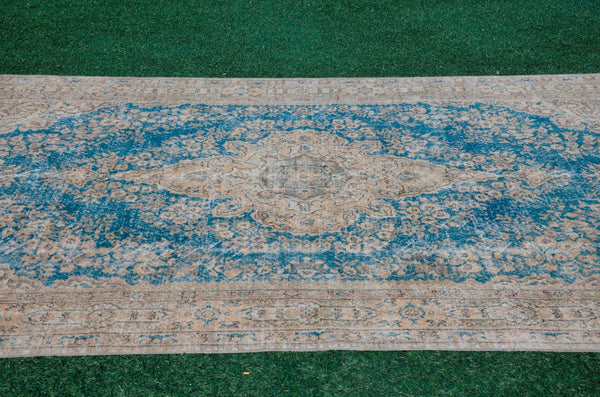 Natural Turkish large Vintage rug for home decor, oversize rug, area rug oushak rug boho rug bedroom rug kitchen rug  kilim rug, rugs 7x10, 666066
