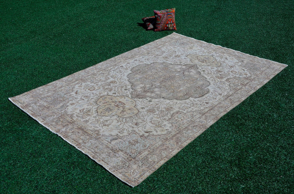 Handmade Turkish large Vintage rug for home decor, oversize rug, area rug oushak rug boho rug bedroom rug kitchen rug  kilim rug, rugs 6x10, 666068