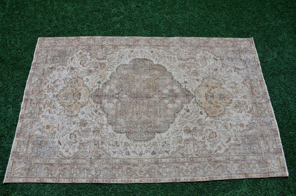 Handmade Turkish large Vintage rug for home decor, oversize rug, area rug oushak rug boho rug bedroom rug kitchen rug  kilim rug, rugs 6x10, 666068