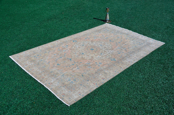 Handmade Turkish large Vintage rug for home decor, oversize rug, area rug oushak rug boho rug bedroom rug kitchen rug  kilim rug, rugs 6x10, 666069