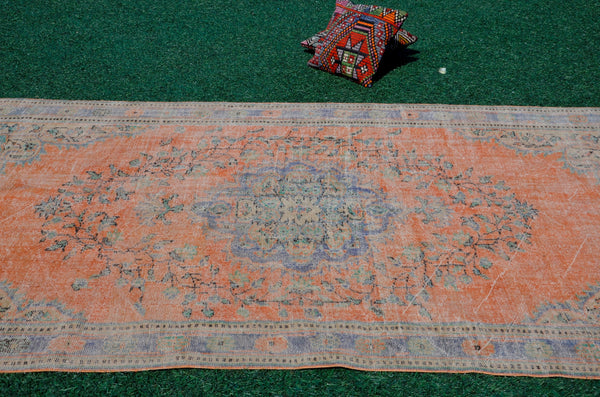 Handmade Turkish large Vintage rug for home decor, oversize rug, area rug oushak rug boho rug bedroom rug kitchen rug  kilim rug, rugs 6x10, 666070