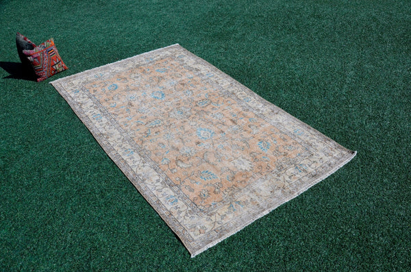 Handmade Turkish large Vintage rug for home decor, oversize rug, area rug oushak rug boho rug bedroom rug kitchen rug  kilim rug, rugs 5x9, 666073