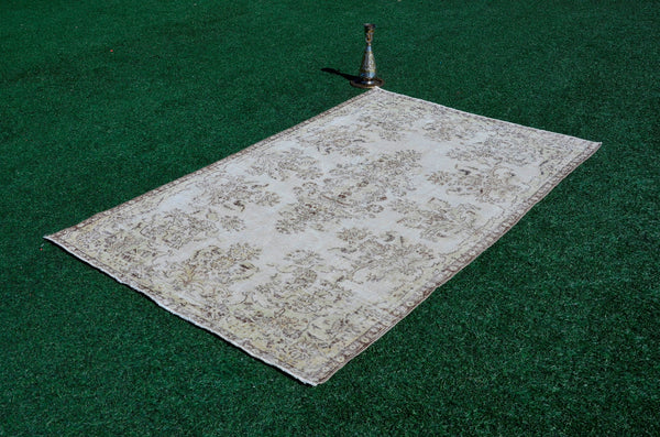 Unique Turkish large Vintage rug for home decor, oversize rug, area rug oushak rug boho rug bedroom kitchen rug  kilim rug, rugs 6x9, 666076