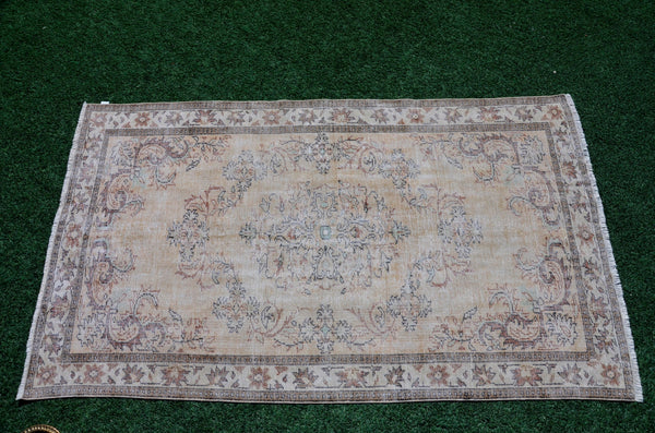 Unique Turkish large Vintage rug for home decor, oversize rug, area rug oushak rug boho rug bedroom kitchen rug  kilim rug, rugs 6x9, 666077