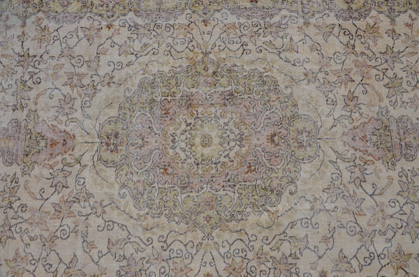 Unique Turkish large Vintage rug for home decor, oversize rug, area rug oushak rug boho rug bedroom kitchen rug  kilim rug, rugs 6x10, 666079
