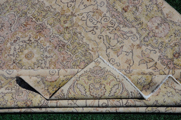 Unique Turkish large Vintage rug for home decor, oversize rug, area rug oushak rug boho rug bedroom kitchen rug  kilim rug, rugs 6x10, 666079