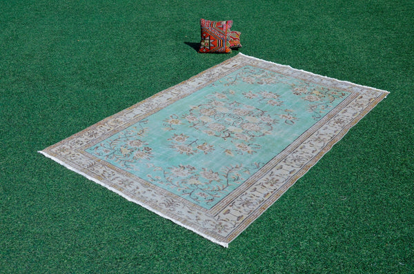 Turkish Handmade large Vintage rug for home decor, oversize rug, area rug oushak rug boho rug bedroom rug kitchen rug  kilim rug, rugs 6x9, 666098
