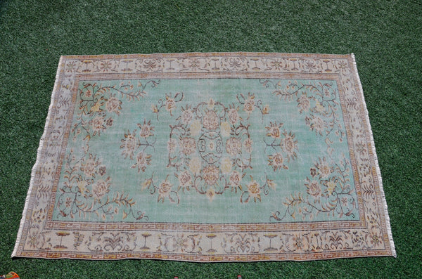 Turkish Handmade large Vintage rug for home decor, oversize rug, area rug oushak rug boho rug bedroom rug kitchen rug  kilim rug, rugs 6x9, 666098