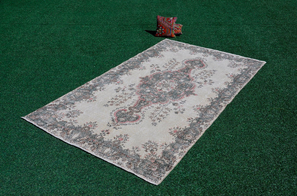Turkish Handmade large Vintage rug for home decor, oversize rug, area rug oushak rug boho rug bedroom rug kitchen rug  kilim rug, rugs 6x10, 666105