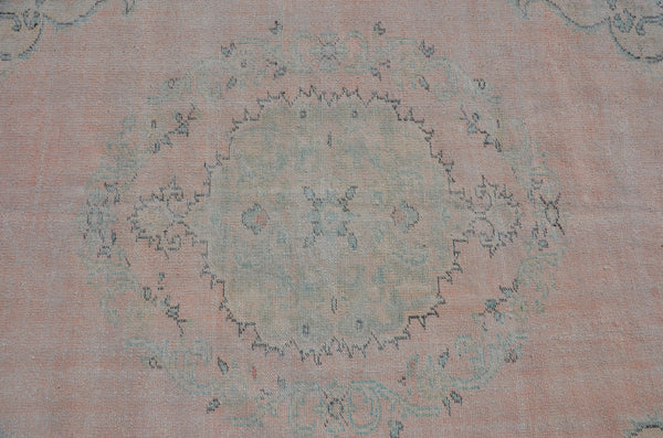 Hand knotted Turkish large Vintage rug for home decor, oversize rug, area rug oushak rug boho rug bedroom kitchen rug  kilim rug, rugs 6x9, 666129