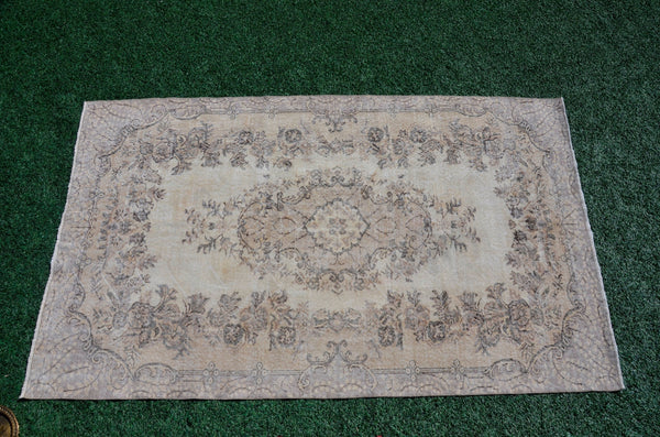 Natural oushak Turkish rug for home decor, Vintage rug, area rug boho rug bedroom rug kitchen rug bathroom rug kilim rug  handmade, rugs 5x9, 666131