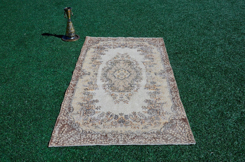 handmade oushak Turkish rug for home decor, Vintage rug, area rug boho rug bedroom rug kitchen rug bathroom rug kilim rug handmade, rugs 7x4, 666133