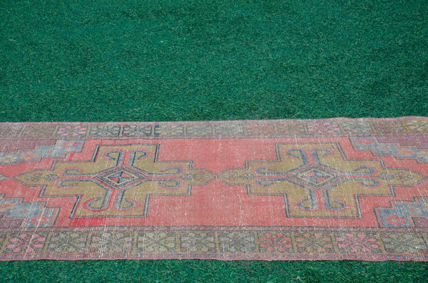 Handknotted Turkish rug for home decor, Vintage rug, area rug boho rug bedroom rug kitchen rug bathroom rug kilim handmade, rugs 4x9, 666144
