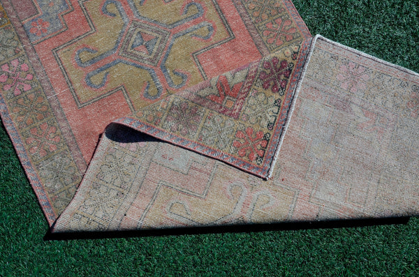 Handknotted Turkish rug for home decor, Vintage rug, area rug boho rug bedroom rug kitchen rug bathroom rug kilim handmade, rugs 4x9, 666144