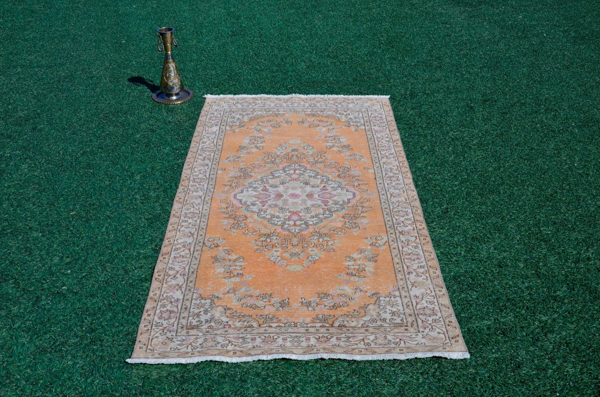 Vintage Turkish unique rug for home decor, area rug, oushak rug boho rug bedroom rug kitchen rug  bathroom rug kilim, rugs 8x4, 666147
