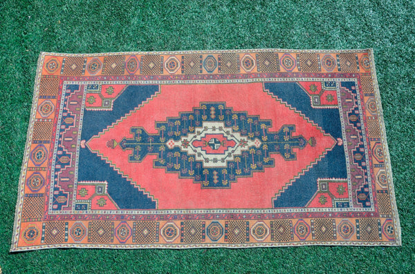 Vintage Turkish unique rug for home decor, area rug, oushak rug boho rug bedroom rug kitchen rug  bathroom rug kilim, rugs 7x4, 666155