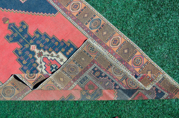Vintage Turkish unique rug for home decor, area rug, oushak rug boho rug bedroom rug kitchen rug  bathroom rug kilim, rugs 7x4, 666155