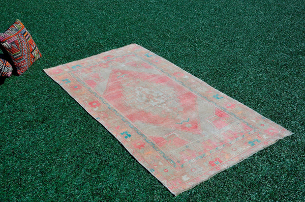 Natural oushak Turkish rug for home decor, Vintage rug, area rug boho rug bedroom rug kitchen rug bathroom rug kilim rug  handmade, rugs 3x6, 666161