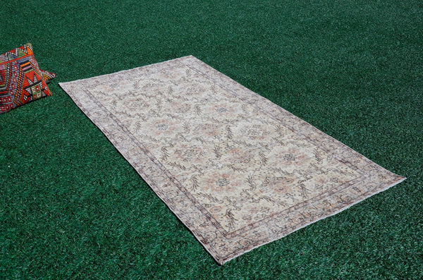 Handknotted Turkish rug for home decor, Vintage rug, area rug boho rug bedroom rug kitchen rug bathroom rug kilim handmade, rugs 4x7, 666171