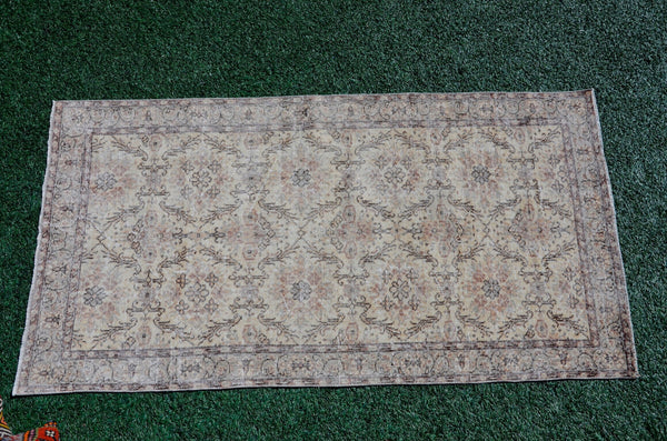 Handknotted Turkish rug for home decor, Vintage rug, area rug boho rug bedroom rug kitchen rug bathroom rug kilim handmade, rugs 4x7, 666171