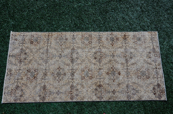 Vintage Handmade Turkish Anatolian rug for home decor, area rug, oushak rug boho rug bedroom rug kitchen rug bathroom rug kilim, rugs 3x8, 666182