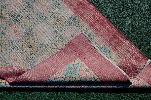 Handknotted Turkish rug for home decor, Vintage rug, area rug boho rug bedroom rug kitchen rug bathroom rug kilim handmade, rugs 4x7, 666201