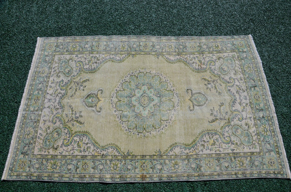Turkish Handmade large Vintage rug for home decor, oversize rug, area rug oushak rug boho rug bedroom rug kitchen rug  kilim rug, rugs 6x10, 666208