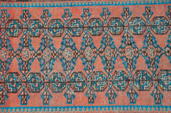 Natural Vintage Turkish runner rug for home decor, area rug, Anatolian oushak rug boho rug kitchen rug  bathroom rug kilim,  9'3" x 3'8", 666211