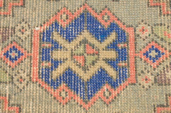 Unique Turkish Vintage small area rug doormat for home decor, bathroom rug, area oushak rug bathroom mat kitchen rug  kilim rug, rug 3.2x1.6, 665744