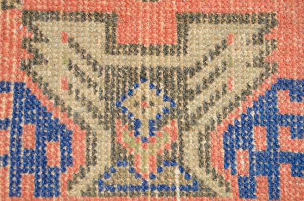 Unique Turkish Vintage small area rug doormat for home decor, bathroom rug, area oushak rug bathroom mat kitchen rug  kilim rug, rug 3.2x1.6, 665744