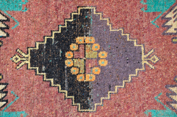 Turkish Handmade Vintage small area rug doormat for home decor, bathroom rug, area oushak rug bathroom mat kitchen kilim rug, rug 3.1x1.6, 665748