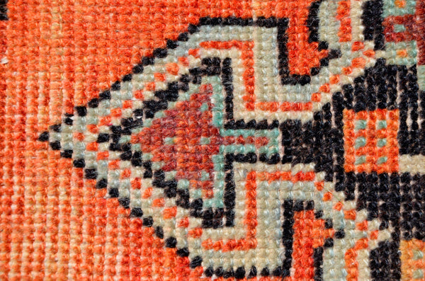 Vintage Handmade Turkish small area rug doormat for home decor, bathroom rug, area rug bathroom mat kitchen rug  kilim rug, rug 2.9X1.3, 665753