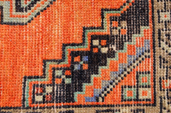 Vintage Handmade Turkish small area rug doormat for home decor, bathroom rug, area rug bathroom mat kitchen rug  kilim rug, rug 2.9X1.3, 665753