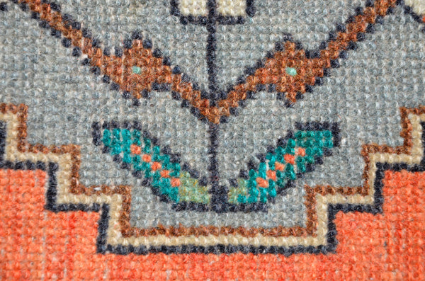 Turkish Handmade Vintage small area rug doormat for home decor, bathroom rug, area oushak rug bathroom mat kitchen kilim rug, rug 3.1x1.5, 665754