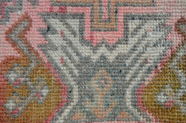 Natural Turkish Vintage small area rug doormat for home decor, bathroom rug, area oushak rug bathroom mat kitchen rug kilim rug, rug 3X1.6, 665798