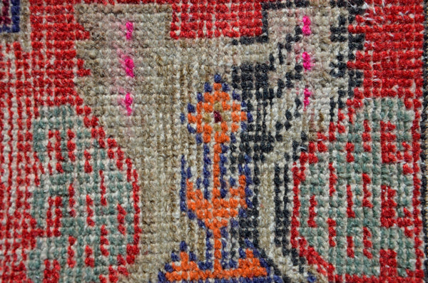 Natural Turkish Vintage small area rug doormat for home decor, bathroom rug, area oushak rug bathroom mat kitchen rug kilim rug, rug 3X1.6, 665992