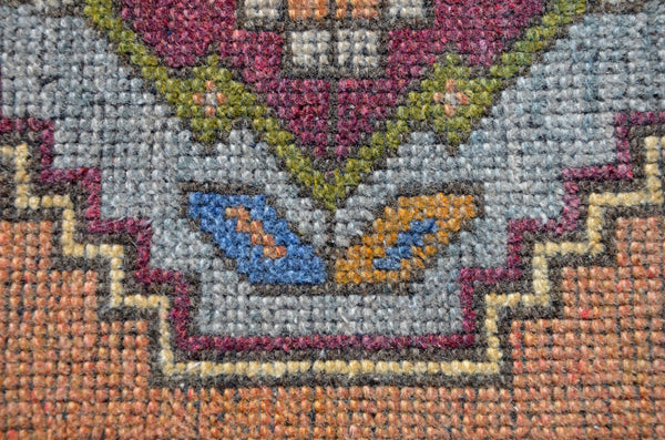 Handmade Turkish Vintage small area rug doormat for home decor, bathroom rug, area oushak rug bathroom mat kitchen kilim rug, rug 2.9x1.6, 665996